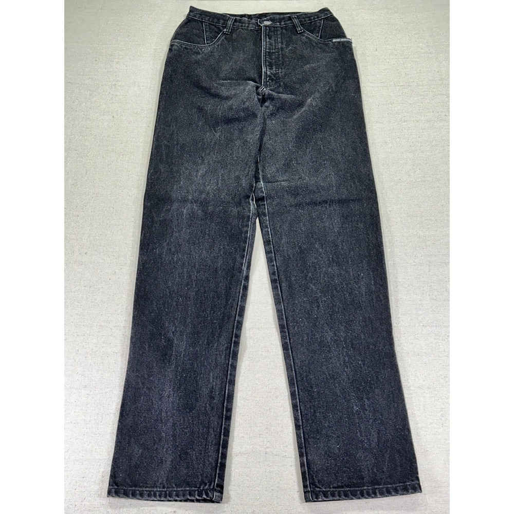 Vintage Rocky Mountain Women's 32/13 Bareback Black Denim Jeans Western Rodeo